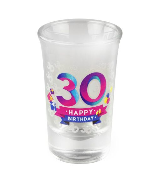 Happy shot glasses - 30 jaar