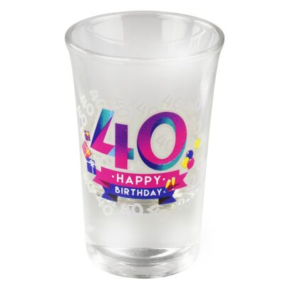 Happy shot glasses - 40 jaar