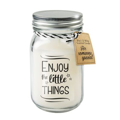 Black & White scented candles - Enjoy the little things