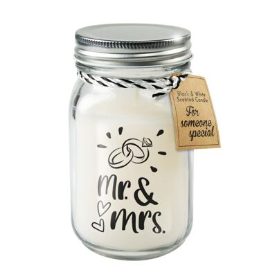 Black & White scented candles - Mr. & Mrs.
