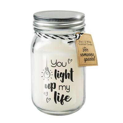 Black & White scented candles - You light up my life