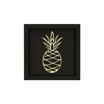 Ananas - carte illustrée lettrage en bois 1