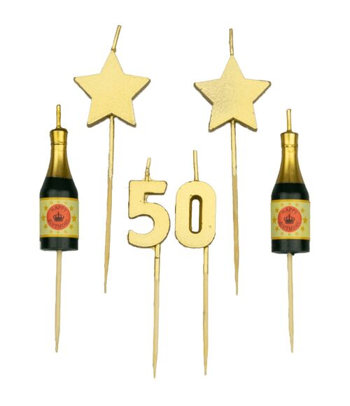 Party cake candles - 50 years