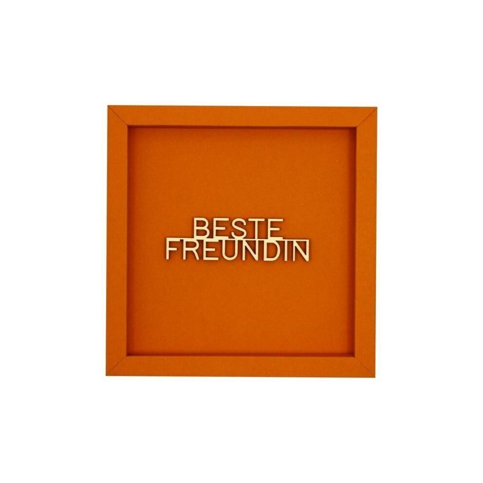 Migliore amico - cartolina illustrata con scritte in legno