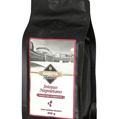 250g Caffè Macinato (Caffè Filtro) - Miscela di caffè Intenso Napoletano BARISTA ITALIANO