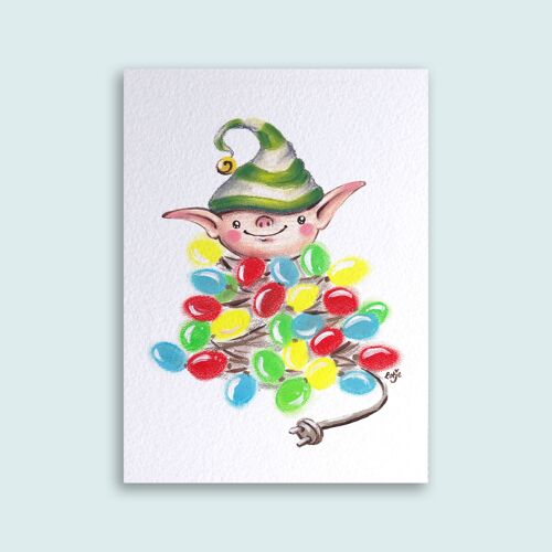Card Christmas Elf