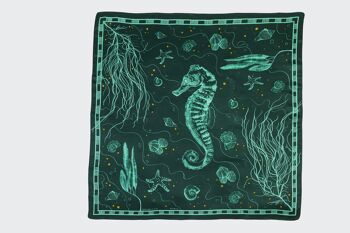 Hippocampe - Foulard en soie - grand 1