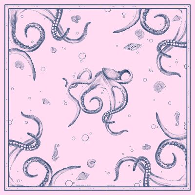 Octopus - Foulard en soie -petit