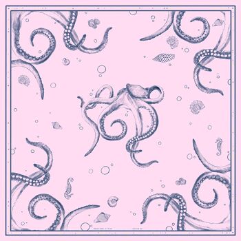 Octopus - Foulard en soie -petit 1