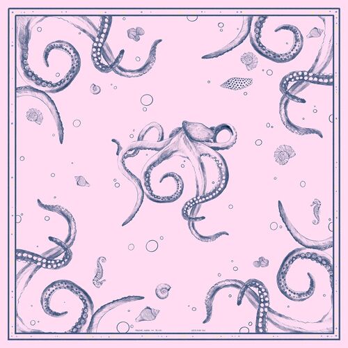Octopus - Silk scarf -large