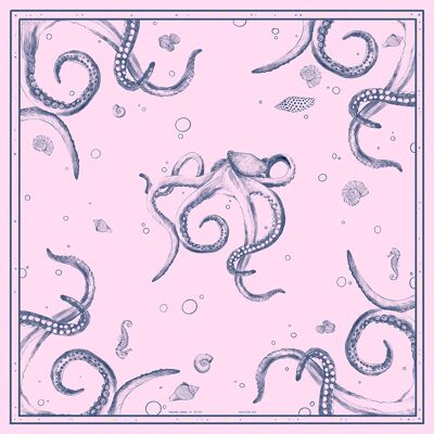 Octopus - Foulard en soie -grand