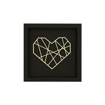 Cuore - cartolina fotografica con scritta in legno Love Wedding