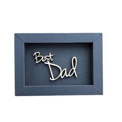 Best Dad: cartolina magnetica con scritta in legno