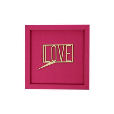 Amor - tarjeta fotográfica con letras de madera amor