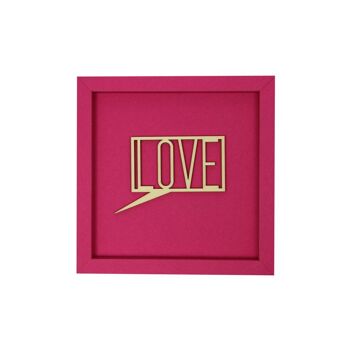 Amour - carte photo en bois lettrage amour 1