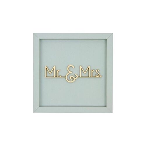 Mr & Mrs - Bild Karte Holzschriftzug Hochzeit Liebe