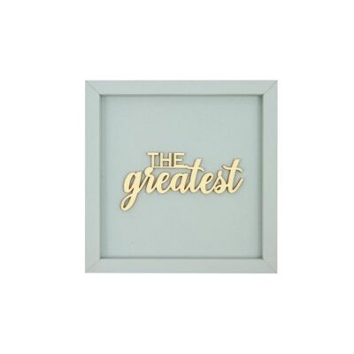 The greatest - picture card wooden lettering