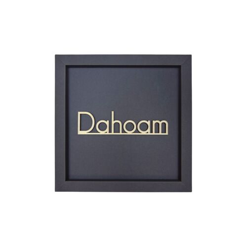 Dahoam - Bild Karte Holzschriftzug