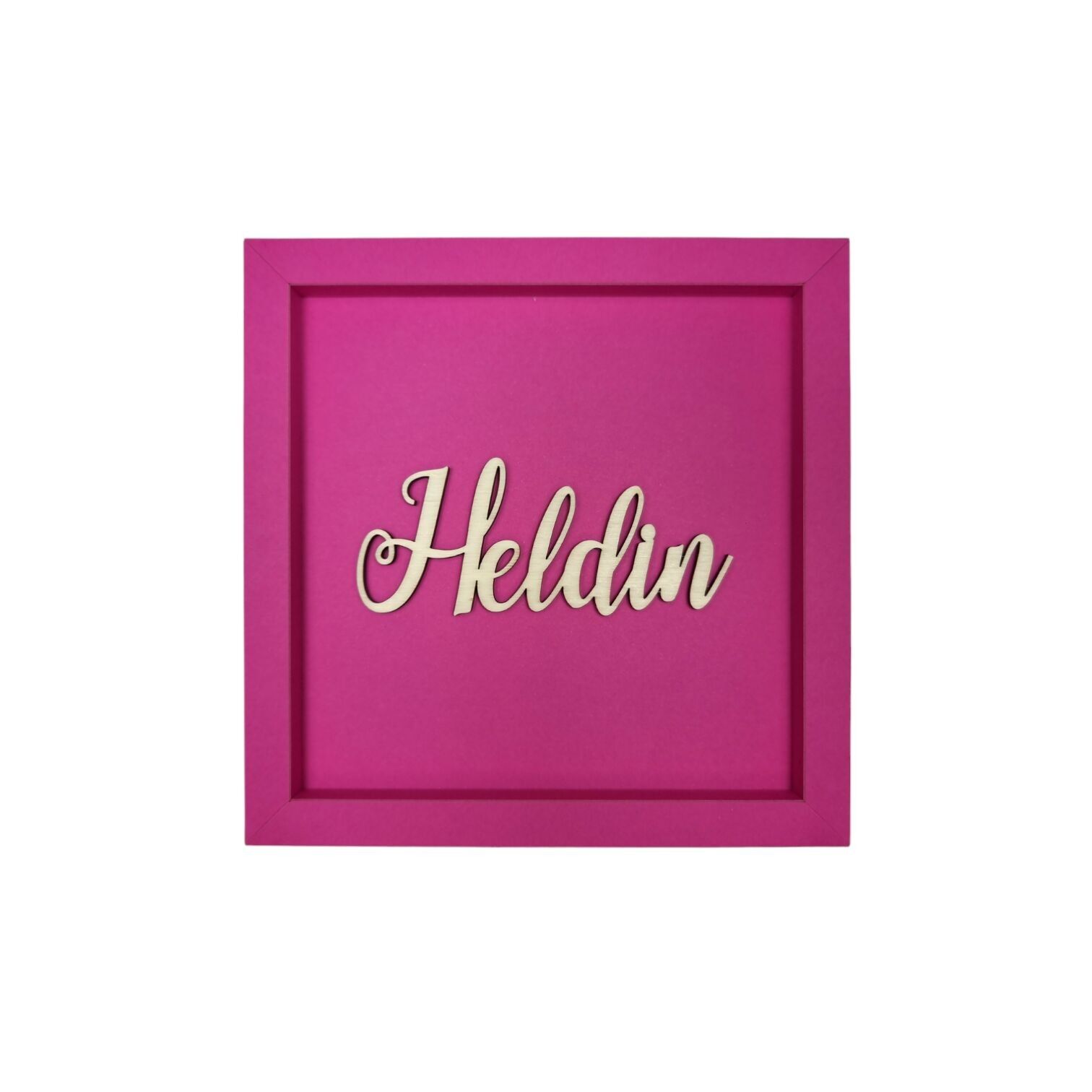 Eroina - cartolina illustrata con scritta in legno