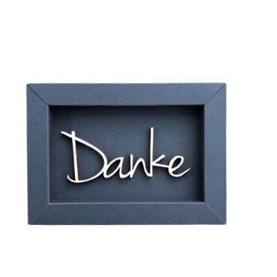 Thank you cursive - picture card wooden lettering magnet