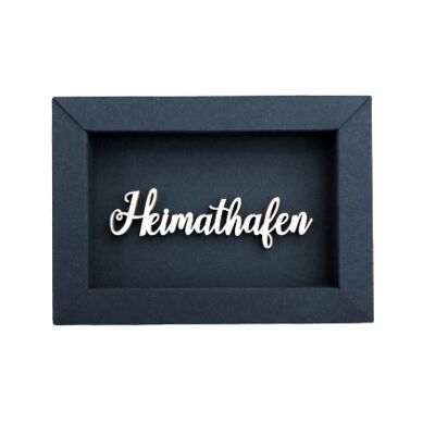 Home port - picture map wooden lettering magnet