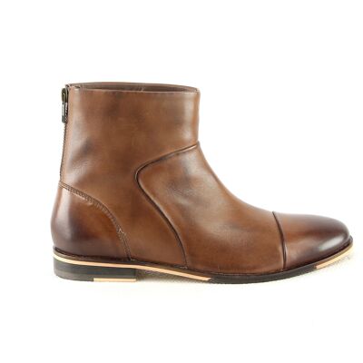 Bottines / Bottes cuir - Anémone-Brown