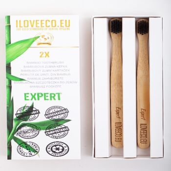 Brosses à dents en bambou Expert, emballage double 1