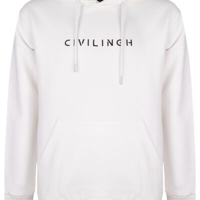 Classic logo hoodie white