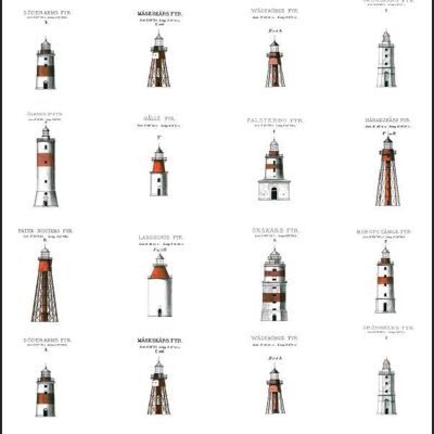 Tea towel Lighthouses