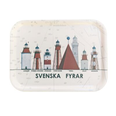 Tablett Svenska Fyrar klein