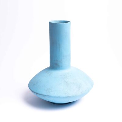 Vase en céramique au design contemporain - pièce unique - fabriqué à la main dans un atelier d'artiste à Cape Town en Afrique du sud-turquoise