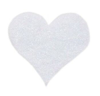 Coeurs en feutre pour décoration, découpés, blanc, 35 mm/32 mm 2