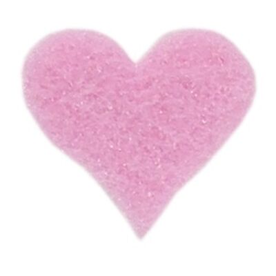 Felt Hearts for Decoration, Die Cut, Pink, 100 mm/90 mm