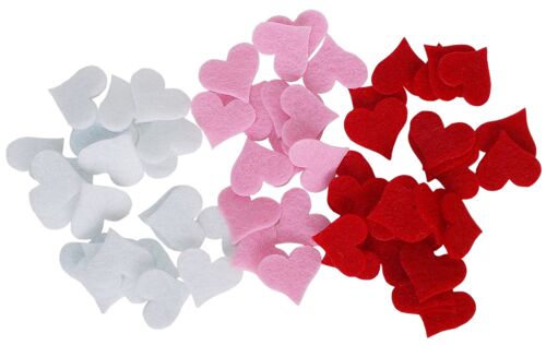 Felt Hearts for Decoration, Die Cut, Mix, 150 mm/130 mm