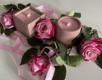 Bougie parfumée Carré Edition limitée Octobre Rose 4
