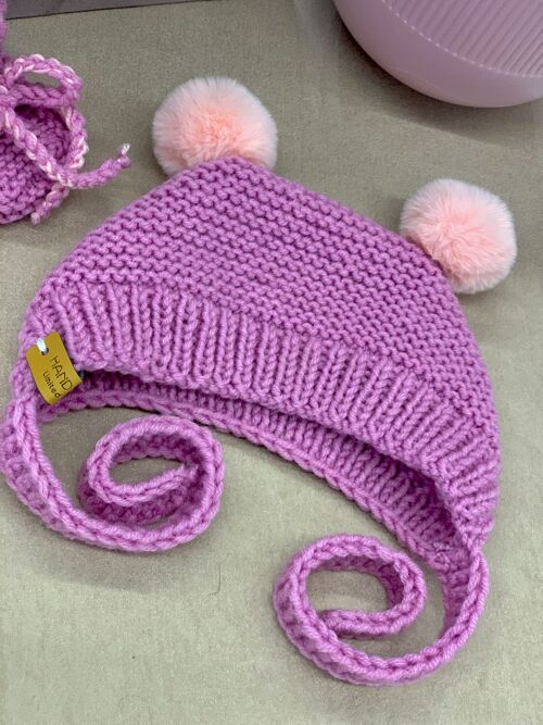Woolen cap, pink