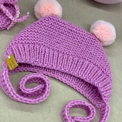 Gorro de lana, rosa