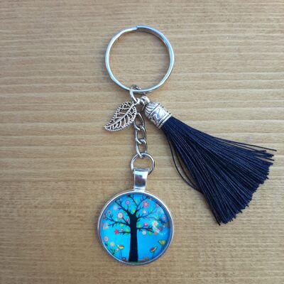 Schlüsselanhänger | Tasche Juwel | Baum des Lebens | Ebenholz