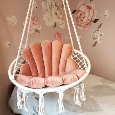Asiento "fregadero" de 2 almohadas, rosa polvoriento
