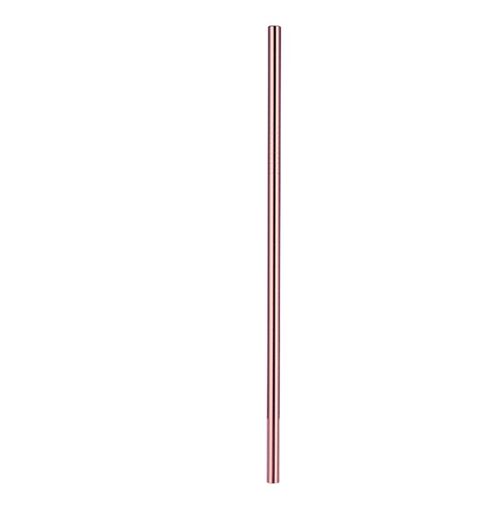 Buy wholesale Straight copper-colored stainless steel straw 215 x 6 mm