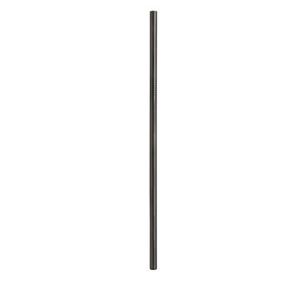 Pajita de acero inoxidable negra, forma recta 215 x 6 mm