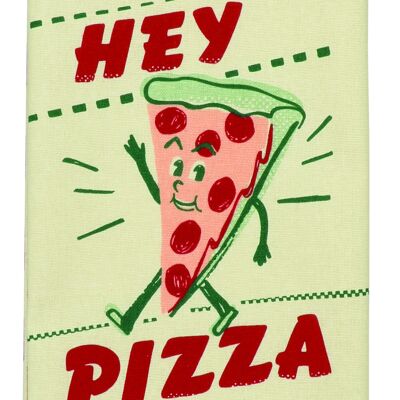 Toalla de plato - Hey Pizza. Pase a ver