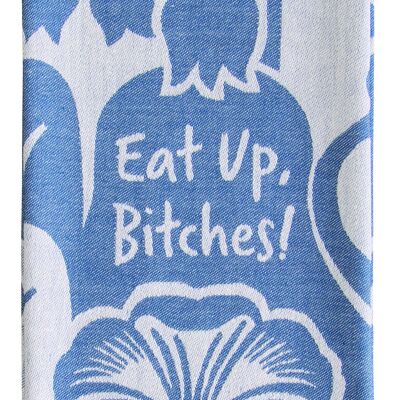 Woven Dish towel - Eat Up
