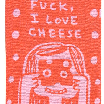 Toalla de cocina tejida - Joder, me encanta el queso