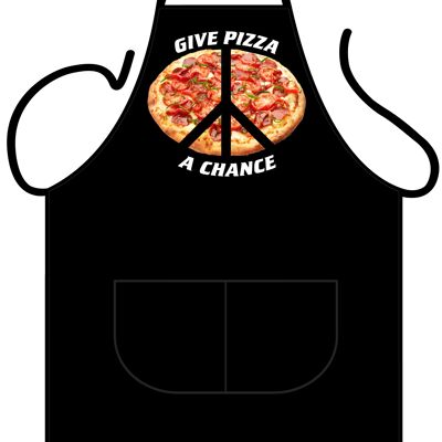 Delantal Dale una oportunidad a la pizza
