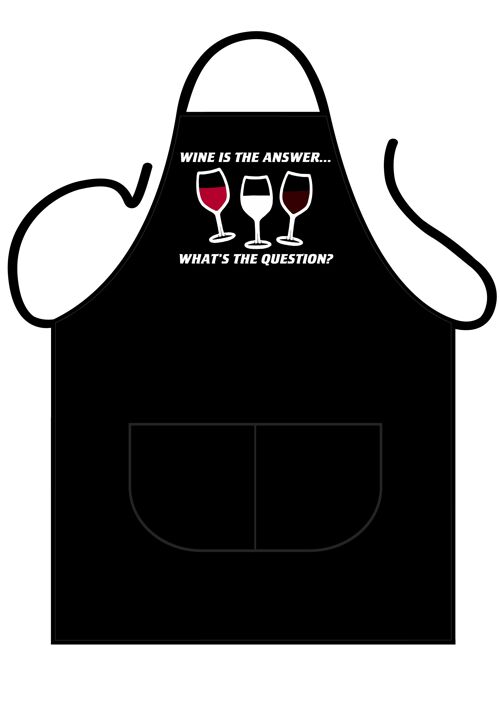 Wine is the answer apron