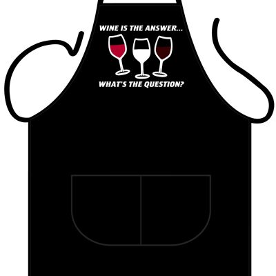 Wine is the answer apron