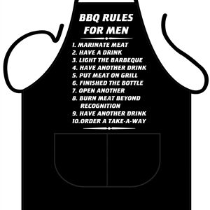 Tablier de règles de barbecue pour hommes