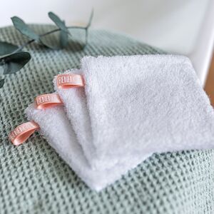 Mini-gants démaquillants - Octobre Rose- Blanc