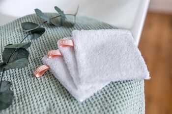Mini-gants démaquillants - Octobre Rose- Blanc 1